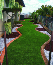 narrow lawn using artificial turf