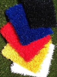 Colored synthetic turf