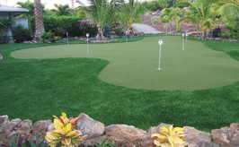 Big Island artificial turf putting green