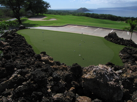 Leadbetter golf academy  synthetic putting green on Maui