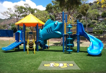 Miracle Playground equipemnt with artificial turf safety surfacing 